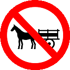 R-11 — Proibido trânsito de veículos de tração animal