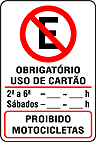 Placa de trânsito - Informações complementares 8